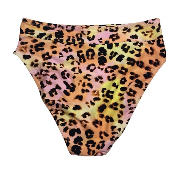 Bar III Banded Ring Bikini Top & High-Rise Bikini Bottoms Summer Heat Animal New - Picture 11 of 11